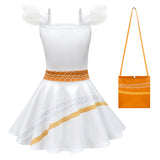 Déguisement Enfant KPop Demon Hunters Huntrix Rumi Robe de Ballet+Sac Costume Blanc
