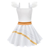 Déguisement Enfant KPop Demon Hunters Huntrix Rumi Robe de Ballet+Sac Costume Blanc