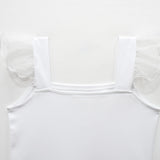 Déguisement Enfant KPop Demon Hunters Huntrix Rumi Robe de Ballet+Sac Costume Blanc