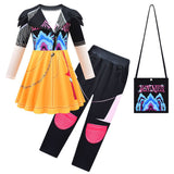 Déguisement Enfant KPop Demon Hunters Rumi Mira Zoey Robe+Pantalon+Sac Costume en 3pcs