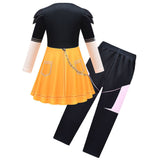 Déguisement Enfant KPop Demon Hunters Rumi Mira Zoey Robe+Pantalon+Sac Costume en 3pcs