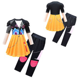 Déguisement Enfant KPop Demon Hunters Rumi Mira Zoey Robe+Pantalon+Sac Costume en 3pcs