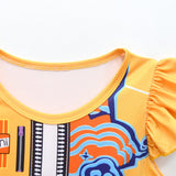 Déguisement Enfant KPop Demon Hunters Rumi Robe Jaune Costume d'Halloween