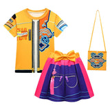 Déguisement Enfant Kpop Demon Hunters Rumi Zoey Haut+Jupe+Sac Costume d'Halloween