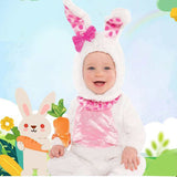 Déguisement Enfant Lapin Combinaison Blanche Costume d'Halloween