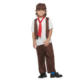 Déguisement Enfant Médiéval Pauvre Garçon Tenue Costume Victorien pour Halloween