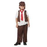 Déguisement Enfant Médiéval Pauvre Garçon Tenue Costume Victorien pour Halloween