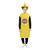 Déguisement Enfant Moutarde Jaune Tenue Costume d'Halloween