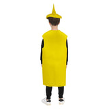 Déguisement Enfant Moutarde Jaune Tenue Costume d'Halloween