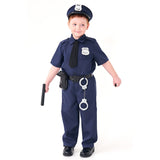 Déguisement Enfant Policier Tenue Bleue Costume d'Halloween