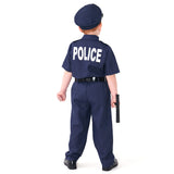 Déguisement Enfant Policier Tenue Bleue Costume d'Halloween