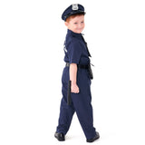 Déguisement Enfant Policier Tenue Bleue Costume d'Halloween