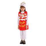 Déguisement Enfant Popcorn Mignon Robe Rouge pour Halloween