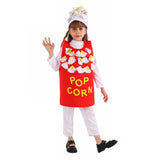 Déguisement Enfant Popcorn Mignon Robe Rouge pour Halloween