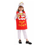 Déguisement Enfant Popcorn Mignon Robe Rouge pour Halloween