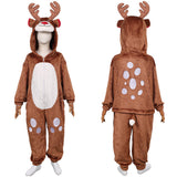 Déguisement Enfant Renne Pyjama de Noël Costume Brune