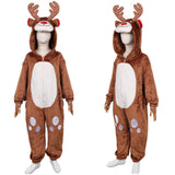 Déguisement Enfant Renne Pyjama de Noël Costume Brune