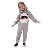 Déguisement Enfant Requin Combinaison Grise Costume d'Halloween