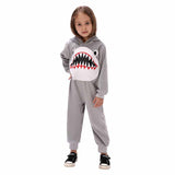 Déguisement Enfant Requin Combinaison Grise Costume d'Halloween