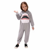 Déguisement Enfant Requin Combinaison Grise Costume d'Halloween