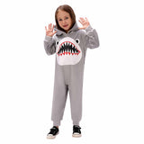 Déguisement Enfant Requin Combinaison Grise Costume d'Halloween