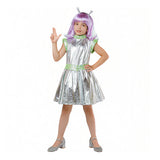 Déguisement Enfant Robe d'Alien Argentée Costume