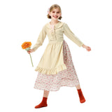 Déguisement Enfant Robe Jaune de Fermière à Fleurs pour Halloween