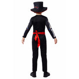 Déguisement Enfant Squelette Combinaison Noire Costume d'Halloween