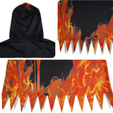 Déguisement Enfant Squelette de Flamme Robe Noire Costume d'Halloween
