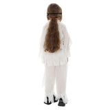Déguisement Enfant Squelette Tenue Blanche avec Masque Costume pour Halloween Carnaval