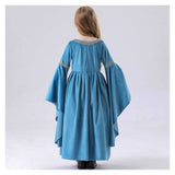 Déguisement Enfant The Lord of the Rings Arwen Robe+Cape Bleue Costume d'Halloween