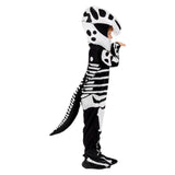Déguisement Enfant Tyrannosaure Combinaison Imprimé Squelette Costume d'Halloween