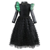 Déguisement Enfant Wicked Elphaba Robe Noir Costume Pour Halloween Carnaval