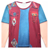 Déguisement Enfant Zombies 4: Dawn of the Vampires Zed Combinaison Bleue et Rouge Costume