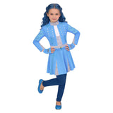 Déguisement Evie Descendants: Wicked Wonderland(2026) Film Robe Bleue Adulte & Enfant Ver.2
