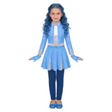 Déguisement Evie Descendants: Wicked Wonderland(2026) Film Robe Bleue Adulte & Enfant Ver.2