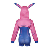 Déguisement Femme Combinaison Bleue Cyber Bunny Costume pour Halloween