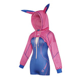 Déguisement Femme Combinaison Bleue Cyber Bunny Costume pour Halloween