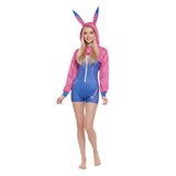 Déguisement Femme Combinaison Bleue Cyber Bunny Costume pour Halloween