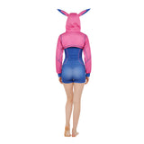 Déguisement Femme Combinaison Bleue Cyber Bunny Costume pour Halloween