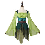 Déguisement Femme Fée Robe Verte Costume d'Halloween