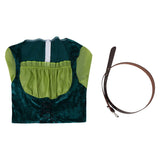 Déguisement Femme Fée Robe Verte Costume d'Halloween