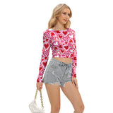 Déguisement Femme Haut Sexy Imprimé Cœur Pour La Saint-Valentin Costume