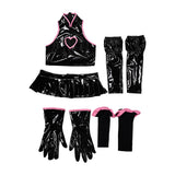 Déguisement Femme Lingerie Noir Sexy Costume pour Halloween Carnaval