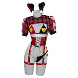 Déguisement Femme Lingerie Sexy Costume Noir-rouge pour Halloween Carnaval