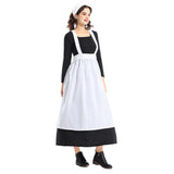 Déguisement Femme Maid Robe Coloniale Costume Médiéval Noir