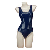 Déguisement Femme Maillot de bain Moulant Brillant en Cuir Verni Une Pièce Costume