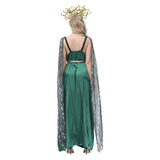 Déguisement Femme Medusa Déesse Grecque Robe Verte Costume d'Halloween