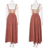 Déguisement Femme Oktoberfest 1900 Maria Hoflinger Costume Rouge et Blanc