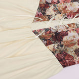 Déguisement Femme Robe Beige Médiévale Fleurie Style Renaissance et Victorien pour Carnaval